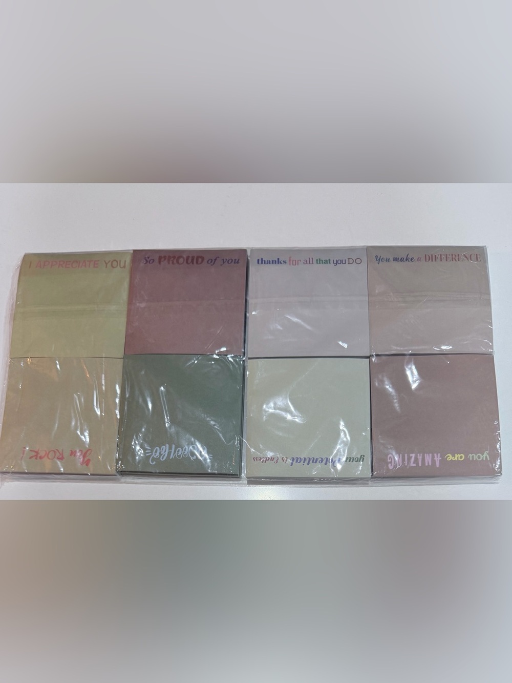 Assorted Inspirational Pastel Sticky Notes - Multi-Color